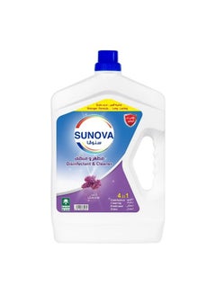 Buy Sunova 4 in 1 Disinfectant & Cleaner, Lavender Scent, 3 Liter white in Saudi Arabia