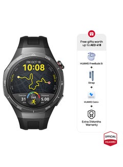 Buy WATCH GT5 Pro 46mm Smartwatch,  HW Care + 3 Month Extra warranty + Freebuds5i + Strap, Black in UAE