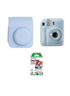 اشتري كاميرا Instax Mini 12 مع مجموعة Bee Happy Pack (أزرق فاتح) في السعودية