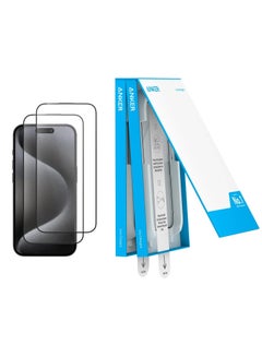 Buy Easy Fit Screen Protector Kit (HD, 2-Pack, For iPhone 15 Pro) Clear in Saudi Arabia