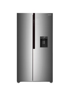 اشتري 800L Gross, 502L Net Side-by-Side Refrigerator with Digital Display, Frost Free, R600a Refrigerant, Internal Condenser, Water Dispenser, Silent Operation, Energy Efficient Tropical Compressor fridge- NRF800SBSD5 Silver في الامارات