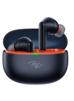 اشتري Itel T11 - Wireless Airpods with 40H Playtime, Quad Mic ENC, IPX5, 10MM Bass Boost Drivers, BT Version 5.3, Fast Charging - Type C Multicolour في مصر