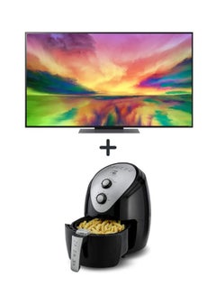 اشتري 65 inch 4K QNED Smart TV With HDR, Dolby Vision, webOS + 3.5L Air Fryer With Rapid Air Convection, 80-200°C Cooking Range 65QNED816RA+AIR-FRYER Black في الامارات