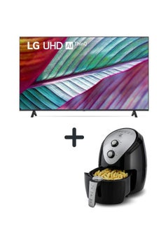 اشتري 65 inch UHD 4K Smart TV With α5 AI Processor, Active HDR, Dolby Atmos + 3.5L Air Fryer With Rapid Air Convection, 80-200°C Cooking Range 65UR78006LL+AIR-FRYER Black في الامارات