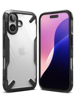 اشتري Fusion-X [Precise Cutouts for Camera Lenses] Compatible with iPhone 16 Plus Case, Augmented Bumper Heavy Duty Shockproof Protective Cover Designed for iPhone 16 Plus Case - Black في مصر