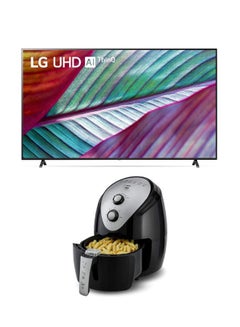 Buy 86 Inch 4K UHD Smart TV With HDR10 Pro, α5 AI Processor Gen6, WebOS + 3.5L Air Fryer With Rapid Air Convection, 80-200°C Cooking Range 86UR78006LC+AIR-FRYER Black in UAE