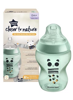 Buy Pack Of 1 Closer To Nature Baby Bottle, Slow-Flow Anti-Colic Valve 0 Months+ 260 ml - Assorted in Saudi Arabia