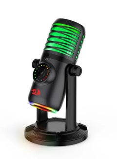 اشتري GM306 patented exquisite design microphone, custom color LED support circuit, advanced microphone unit, back side sound reduction, with USB-B to USB-A connectors cable,   The tripod is also good for gaming, podcasting, voice overs, and recording songs and music في مصر