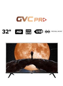 Buy 32 Inch Standard TV, FHD, 1080p Screen Resolution, With Free Wall Mount & Remote Control, HDMI & USB Ports along with AV & Headphone Jack - GVC-32TAF5300 Black in Saudi Arabia