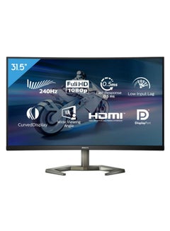 Buy 31.5" Inch Evnia 5000 Curved Gaming Monitor Full HD 1920x1080, 240Hz Refresh Rate, 0.5ms Response Time, Adaptive Sync Technology, Gaming Console Support & Adjustable Stand | Black in Egypt