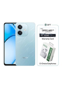 Buy A60 Dual SIM Ocean Blue 6GB RAM 128GB 5G - Middle East Version With Bluetooth Earphones O Choice in Saudi Arabia