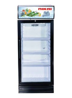 اشتري 425L Single Door Chiller Fridge Commercial | No Frost Chiller | Digital Display | Auto Defrost | Adjustable Shelves | Castor Wheels | Tempered Glass 425 L 400 W NSF425DHP Black في الامارات