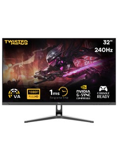 Buy 32 inch Supreme Series,  (1920x1080p) FHD VA Panel, 240Hz Refresh Rate, 1ms Response Time, Adjustable Stand, HDMI 2.1, HDR, Console Ready, G-sync Compatable TM32FHD240VA Black in UAE