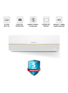 اشتري 2.5 Ton Split AC, Energy Efficient Cooling with T3 Tropical Rotary Compressor, Turbo Mode with 4 Way Swing, 30000 BTU Air Conditioner, Gold Fin Technology, Ideal for Home & Office - 2.5 TON NSAC30131N24 White في الامارات