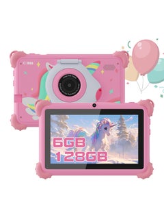 Buy 7 inch Kid Tablet Android System Expandable 512GB 600*1024 IPS For Boy Girl Education Pink in UAE