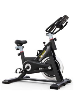 اشتري Body Builder Spin bike, Bike with Magnetic Resistance Exercise Bikes-Quiet Indoor Cycling Bike Stationary with Tablet Holder ＆ Comfortable Seat Cushion, Stationary Bikes For Home-150Kg Capacity 24kg في الامارات