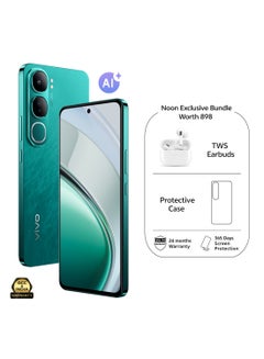 Buy V40 Lite 5G Dual SIM Emerald Green 12GB RAM 256GB With Exclusive Gifts Foomee TWS Earbud and 24 Months Warranty + 1 Year Screen Replacement - Middle East Version in UAE