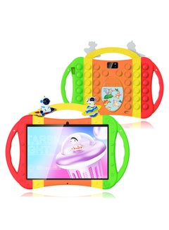 Buy Early Education KT10 Smart Android Kids Tablet 10.1 Inch Display 6GB RAM 256GB ROM WiFi and Dual SIM Supported Tablet Protective With Silicon Case/ Learning and Playing Toys Orange in UAE