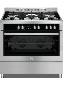 Buy 90 X 60 5 Burner Top Gas Bottom Electric Oven HMC-S95E-S Silver in UAE