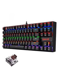 Buy K552 KUMARA Mechanical Gaming Keyboard - Rainbow Backlight BROWN Switch 87 Key TKL Design Black in Egypt