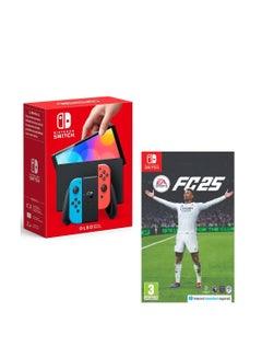 اشتري Nintendo Switch (OLED Model) Red & Blue - International Version with EA SPORTS FC 25 Switch في الامارات