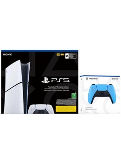 اشتري PlayStation 5 Slim Digital Console (KSA Version) With Extra Dualsense Wireless Controller - Blue في السعودية