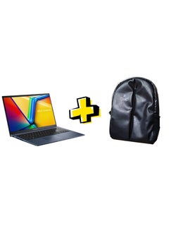 اشتري ASUS Vivobook 15 X1502ZA-BQ007W Laptop Intel Ci7 12700H 8GB RAM 512GB SSD 15.6” FHD Intel UHD Graphics Win11 Quiet Blue – 90NB0VX1-M036B0 + Black  Bag English/Arabic Quiet Blue في مصر