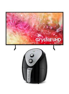 اشتري Crystal UHD 50-inch DU7000 4K Smart TV, HDR 10+, PurColor, Slim look With 3.5L Air Fryer 1500W, 80-200°C Cooking Range, Rapid Air Convection 50DU7000+AIR-FRYER Black في الامارات