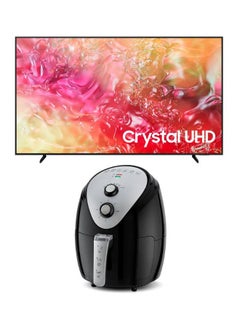 اشتري 50-Inch Crystal UHD DU8000 4K Smart Tv HDR 10+, Dynamic Crystal Color, AirSlim Design With 3.5L Air Fryer 1800W, 80-200°C Cooking Range, Rapid Air Convection 50DU8000+AIR-FRYER Gray في الامارات