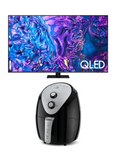 اشتري 55-Inch QLED 4K Q70D Tizen OS Smart TV with 4K AI Upscaling, Quantum Dot, AirSlim Design With 3.5L Air Fryer, 80-200°C Cooking Range, Rapid Air Convection 55Q70D+AIR-FRYER Gray في الامارات