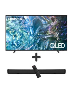 اشتري 65-Inch QLED 4K Q60D Tizen OS Smart TV with HDR10+, 4K Upscaling, AirSlim Design With 2.0 Channel Soundbar 30W, HDMI ARC, Bluetooth, USB, MP3, FM Station 65Q60D+SOUNDBAR Black في الامارات