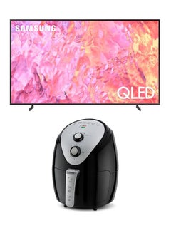 Buy 75-inch Q60C QLED 4K Smart TV with Quantum Dot, HDR10+, AirSlim Design With 3.5L Air Fryer 1500W, 80-200°C Cooking Range, Rapid Air Convection 75Q60C+AIR-FRYER Grey in UAE