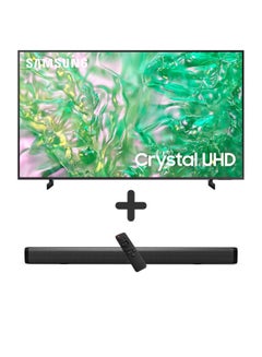 اشتري 85-Inch Crystal UHD DU8000 4K Smart Tv HDR 10+, Dynamic Crystal Color, AirSlim Design With 2.0 Channel Soundbar 30W, HDMI ARC, Bluetooth, USB, MP3, FM Station 85DU8000+SOUNDBAR Grey في الامارات