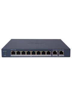 Buy DS-3E1510P-EI/M 8 Port Gigabit Smart POE Switch, 8Gigabit PoE Port, 2Gigabit RJ45 Port, 60W, Up to 300 m Long Range PoE Transmission, 6KV Surge Protection Blue in UAE