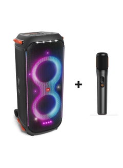 اشتري Partybox 710 Party Speaker With 800W RMS Powerful Sound, Built-In Lights And Partybox Wireless Mic Combo JBLPARTYBOX710EU+JBLPBWIRELESSMIC Black في الامارات