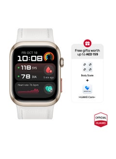 Buy WATCH D2 Smartwatch, 1.82" AMOLED Touch display, Blood Pressure Monitoring, Slim Design, Bluetooth Calling, Compatible with iOS Android, 6 months HUAWEI care+, Free Smart Scale, Gold in UAE