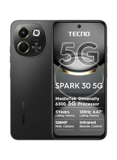 اشتري Spark 30 Dual SIM Midnight Shadow 8GB RAM 256GB 5G - Middle East Version في السعودية