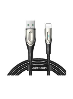 Buy SA27-L Star-Light Series 3A USB-A to Lightning Fast Charging Data Cable, 1.2 Meter Length Black in Egypt