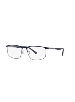 اشتري Unisex Rectangular Shape Plastic Eyeglass Frames 3155 - Lens Size: 54 Mm - Matte Blue في السعودية