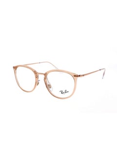 Buy Women's Round Shape Plastic Eyeglass Frames 8124 - Lens Size: 51 Mm - Transparent Brown in Saudi Arabia