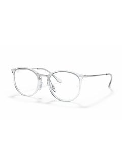 Buy Unisex Round Shape Plastic Eyeglass Frames 2001 - Lens Size: 51 Mm - Transparent in Saudi Arabia