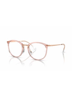 Buy Women's Round Shape Plastic Eyeglass Frames 8335 - Lens Size: 51 Mm - Transparent Pink in Saudi Arabia