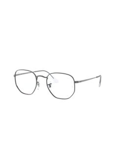 اشتري Men's Oval Shape Plastic Eyeglass Frames 2502 - Lens Size: 51 Mm - Gunmetal في السعودية