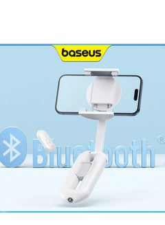 Buy Dual-Support Magnetic Selfie Stick with Clip and Bluetooth Remote Control, Compatible with iPhone 16 Pro Max/Plus, iPhone 15 Series, Samsung S24/S23/S22, and Most Mobile Devices, Versatile, Compact, Adjustable, Perfect for Selfies and Group Shots White in UAE