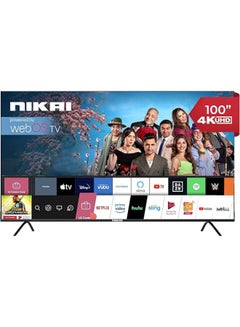 Buy Nikai 100 Inch UHD LED WebOS Smart Tv Platinum Series, Magic Remote, Cinema Screen Design 4K Ultra HDR, Dolby Audio, Smart Voice Control, Apps YouTube, Netflix, Shahid – NIK100MEU4STN1 NIK100MEU4STN1 Black in Saudi Arabia