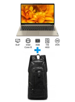 Buy Ideapad 3-1 Laptop With 15.6 Inch FHD /Core I3-1115G4 /4 GB Ram /1 Tb SSD/ Intel UHD 600 /Free Dos English/Arabic Sand With Casual Leather Laptop Backpack Black English/Arabic Sand in Egypt