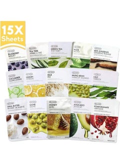 Buy The Face Shop Real Nature Facial Mask Sheets (15 Pack) 300grams in UAE