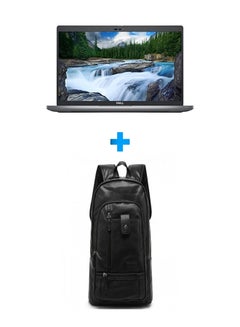 اشتري Latitude 5430 Laptop With 14 Inch FHD /Core I5-1235U/ 8 GB Ram/ 256 GB SSD /Intel Iris Xe/ Windows 10 Pro/ English Grey With Casual Leather Laptop Backpack Black English Grey في مصر