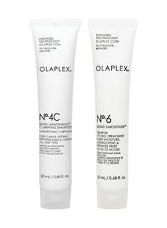 Buy Olaplex Hair Kit Pack Of 2 Travel Minis - No. 4C Clarifying Shampoo - 20ml and No. 6 Bond Smoother 20ml in UAE