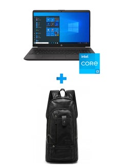 اشتري Hp 250 G8 Laptop With 15.6 Inch HD /Core I3-1115G4 /4 GB Ram /256 GB SSD /Intel UHD 600/ Windows 10 /English/Arabic Black With Casual Leather Laptop Backpack Black English/Arabic Black في مصر